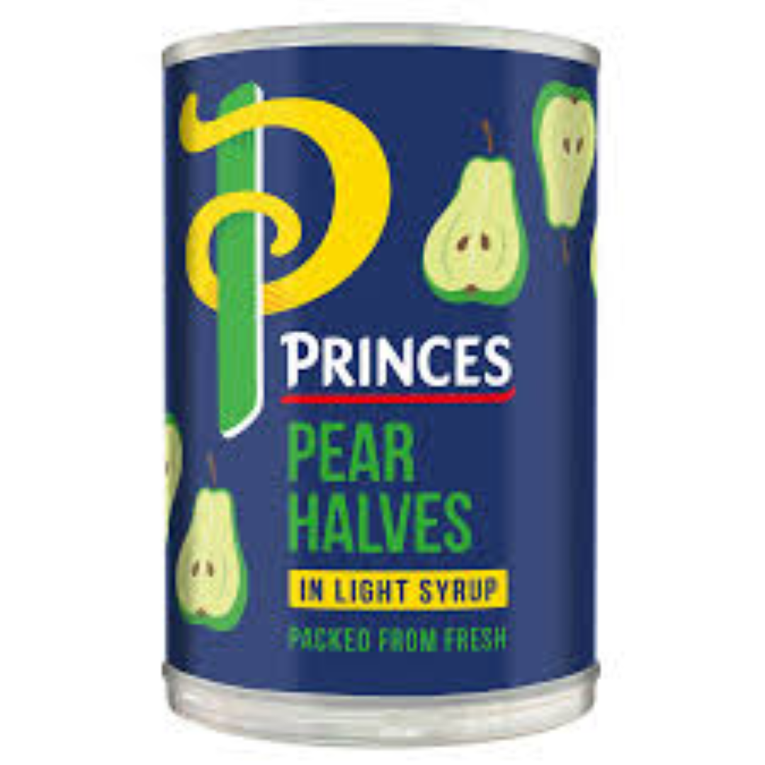 PRINCES PEAR HALVES IN LIGHT SYRUP 410G